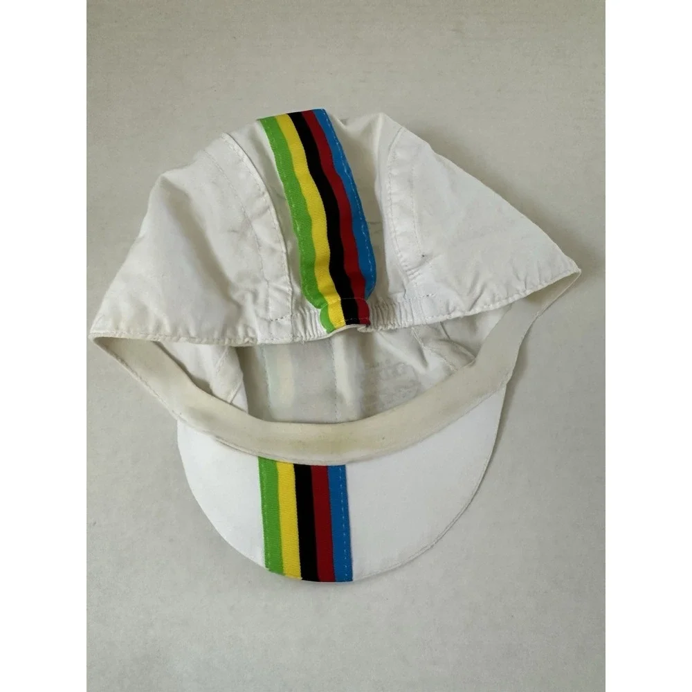 Lazer Helmets Cycling Since 1919 Cap Hat White Colored Racing Stripes Front Logo